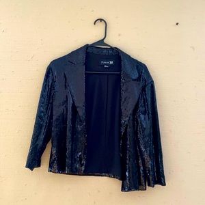 Forever 21 black sequined jacket small/petite